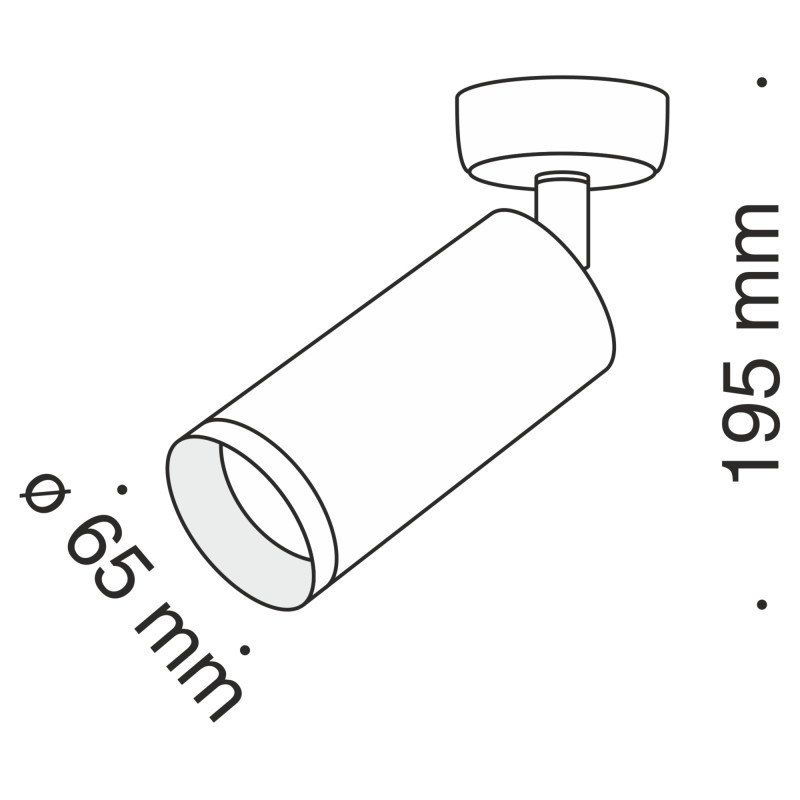 Светильник 7*7 см, GU10 50W, Maytoni Focus C017CW-01GF, графит