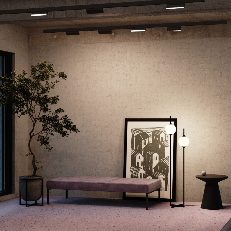 Трековый светильник 22 см, 12W, 3000K Maytoni Technical BASIS Exility LED TR036-2-12W3K-B черный