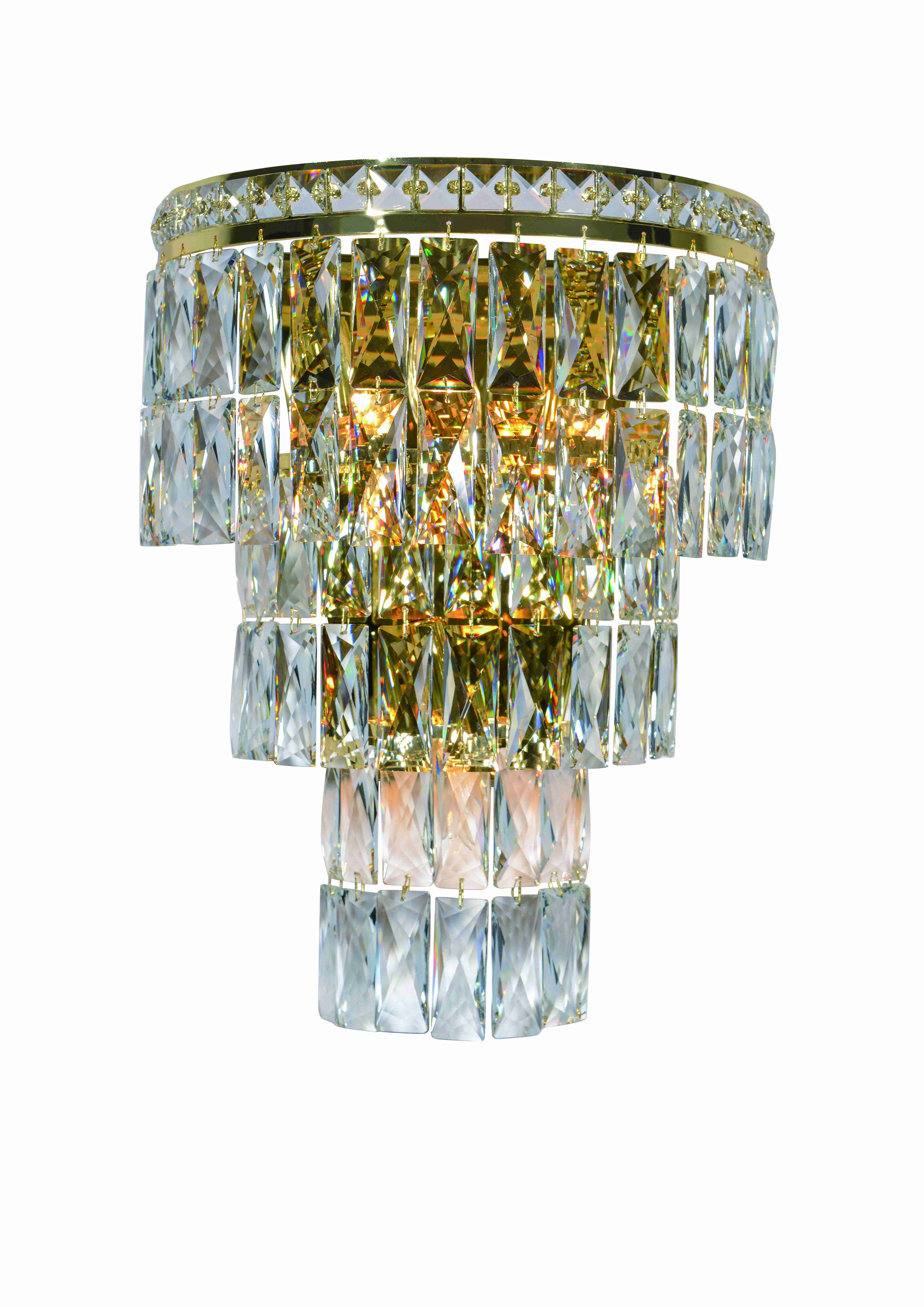 Бра 200*300*370, 4*E14, 40W NewRgy Cristallo W2785E/4A GOLD+CLEAR, Золото+прозрачный