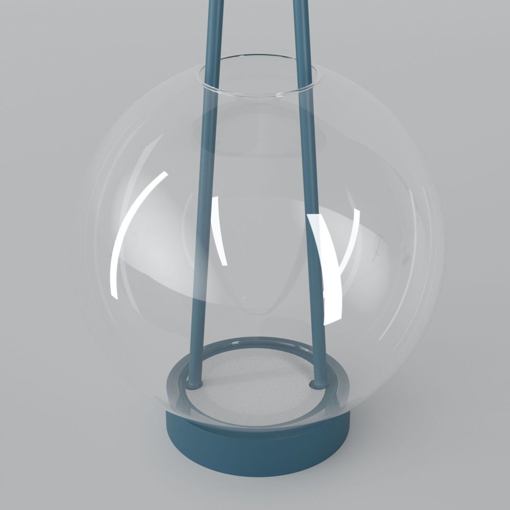 Настольный светильник 20*20*32 см, LED*6W, 3000K, Eurosvet Frasco 80507/1, синий, a069348