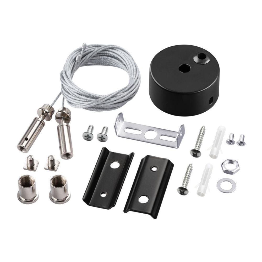 Подвесной комплект с 2-х метровыми тросами и монтажной чашей Novotech VECTOR PORT 135316, черный