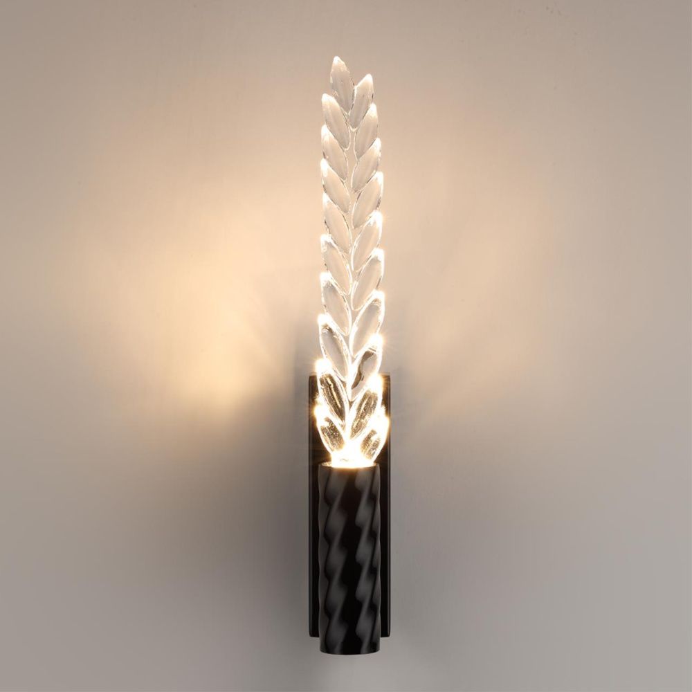 Настенный светильник *4,5*-33 см, 1*LED*4W, 3000K, Odeon Light Exclusive KOLOS 5459/4WL, черный глянцевый/прозрачный