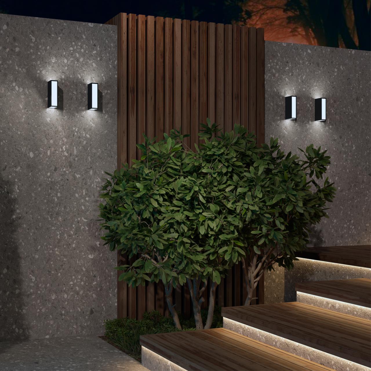 Светильник ландшафтный светодиодный 7,5*4,5*16,5 см, LED 8 W, 4000К Черный Novotech Street 359194 IP54
