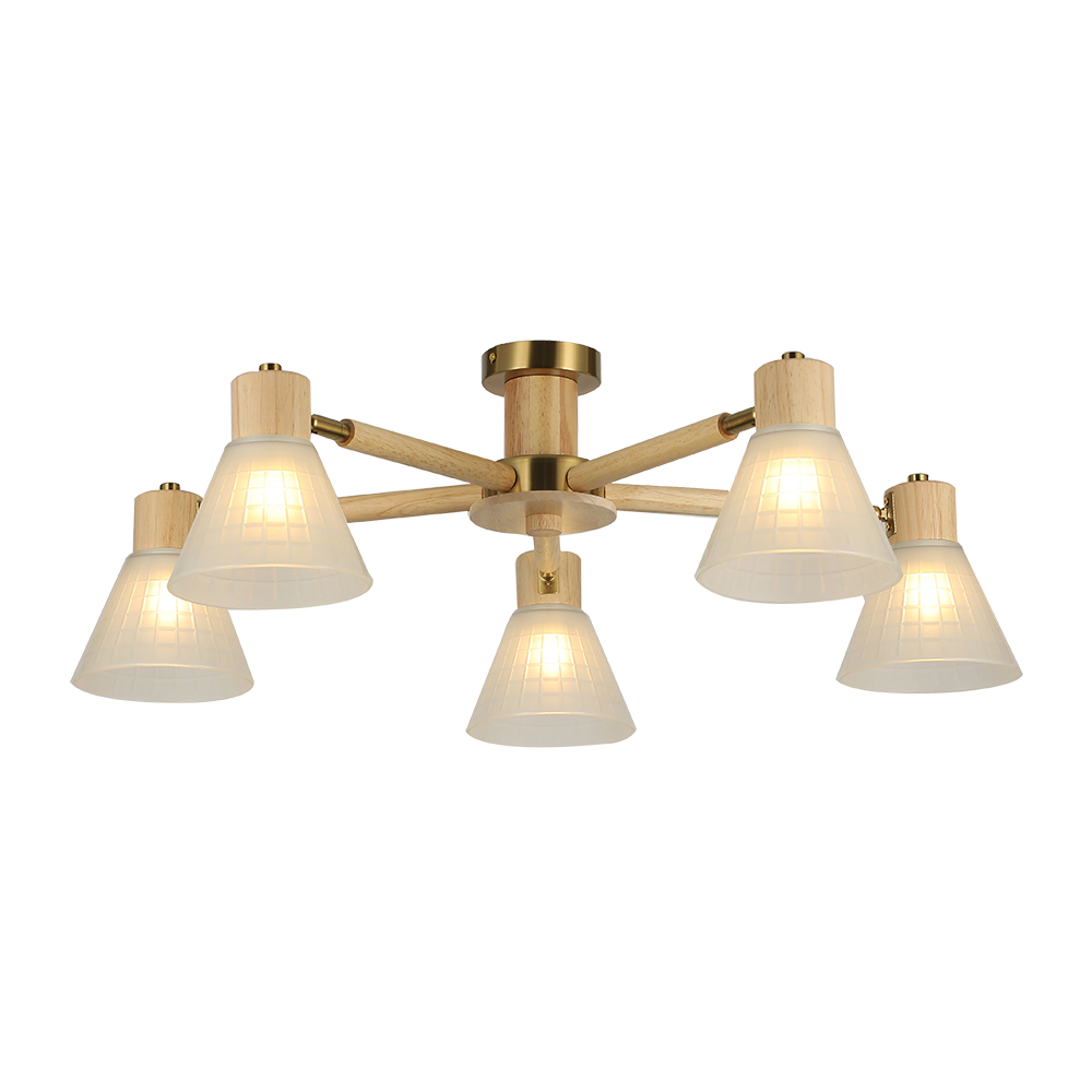 Потолочный светильник 80*25 см, 5*E27*60W  Arte Lamp Meleph A4096PL-5BR коричневый
