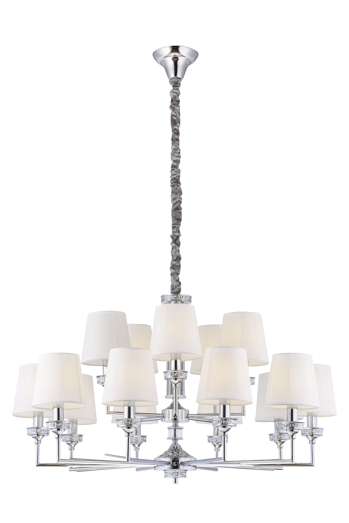 Люстра  940*550-1500, 15*E14, 40W NewRgy Модерн 8906/10+5CR CHROME, Хром