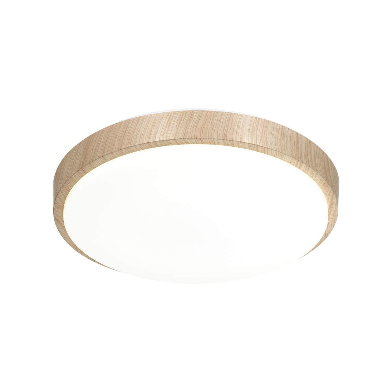 Cветильник 34*6,5 см, LED 30W, 4000 К, IP43, белый/бежевый под дерево, пластик Sonex Losta, 7607/CL