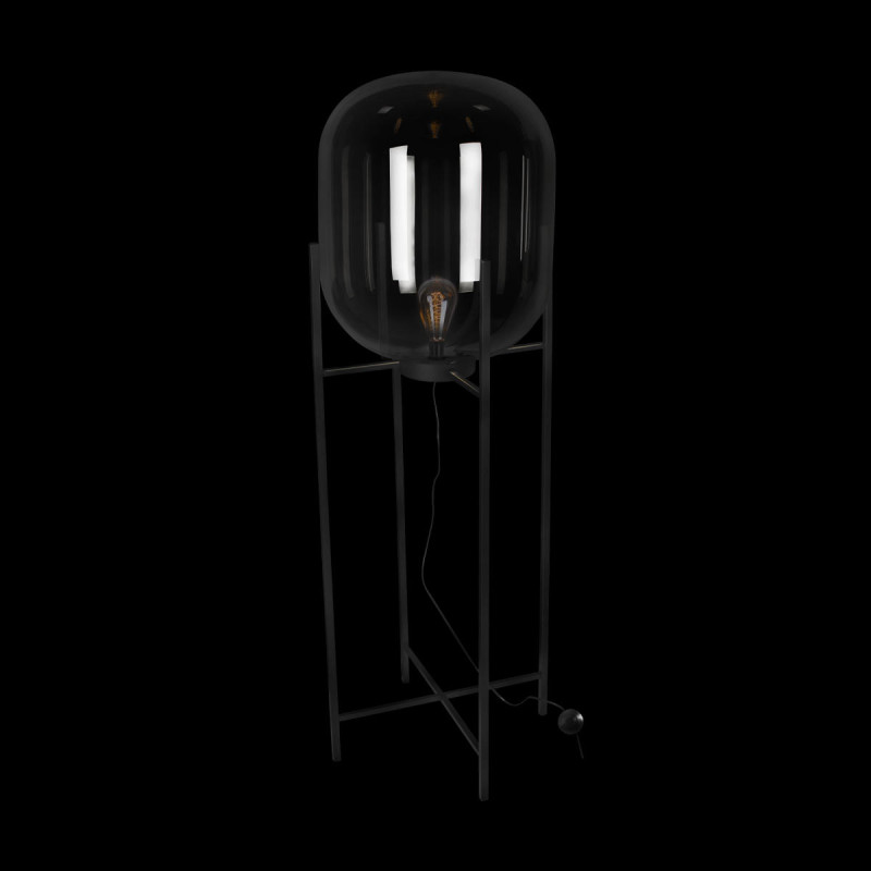 Торшер 140 см, Loft IT 10195F/1400 Smoke Oda, черный