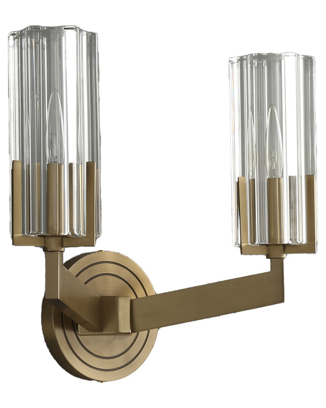 Бра 15*32,5*30 см, 2*E14, 80W, Moderli Brass V11073-2W латунный