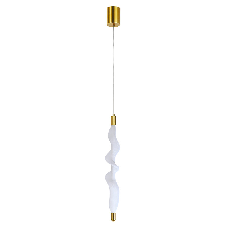 Светильник подвесной 60*8* см, 1 LED*8W, 4000 К, Divinare Passato 1925/33 SP-8, Латунь