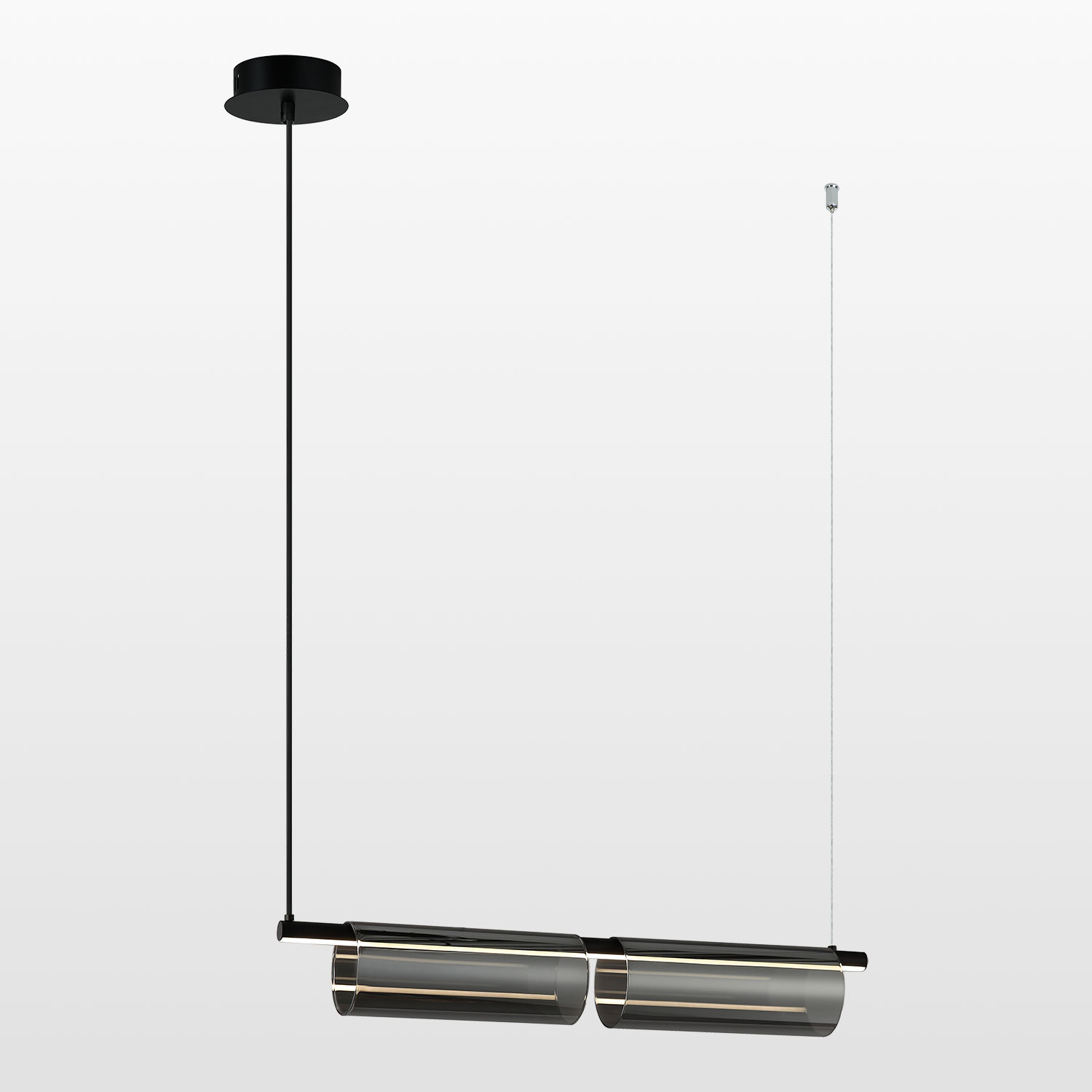 Линейно-подвесной светильник 61*15*35/120 см, 1*led*7W 3000K Lussole Carrollton LSP-7200 черный
