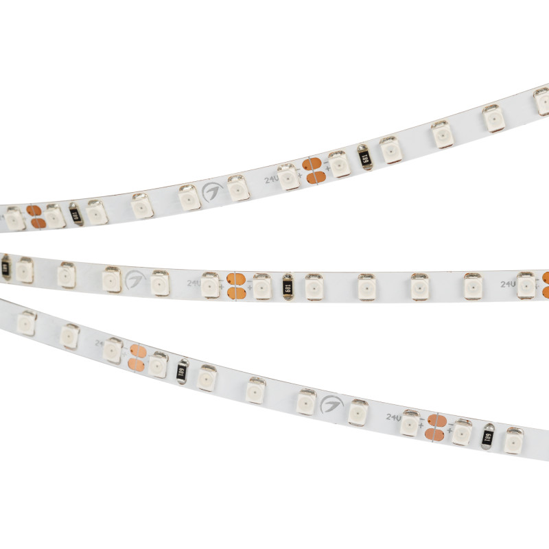 Светодиодная лента RT 2-5000 24V Blue 5mm 2x (3528, 600 LED, LUX) (Arlight, 9.6 Вт/м, IP20) 015660(1), цена за метр, катушкой по 5 м