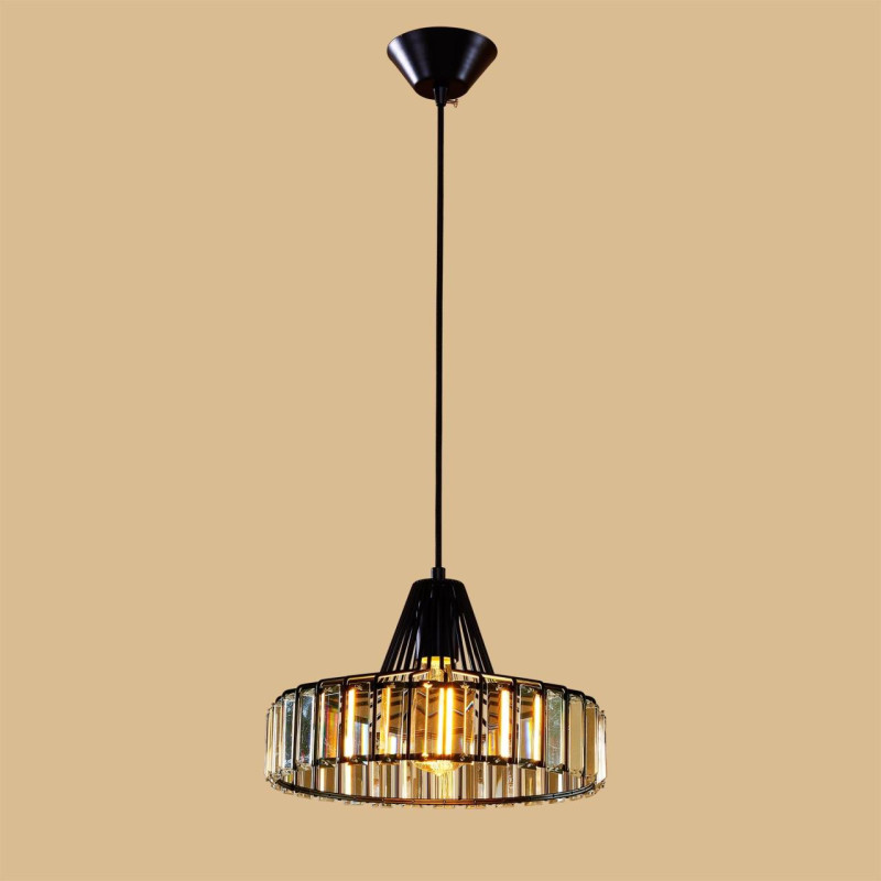 Подвес CITILUX  CL450212 Эдисон Черн+Хрусталь, диаметр 33 см