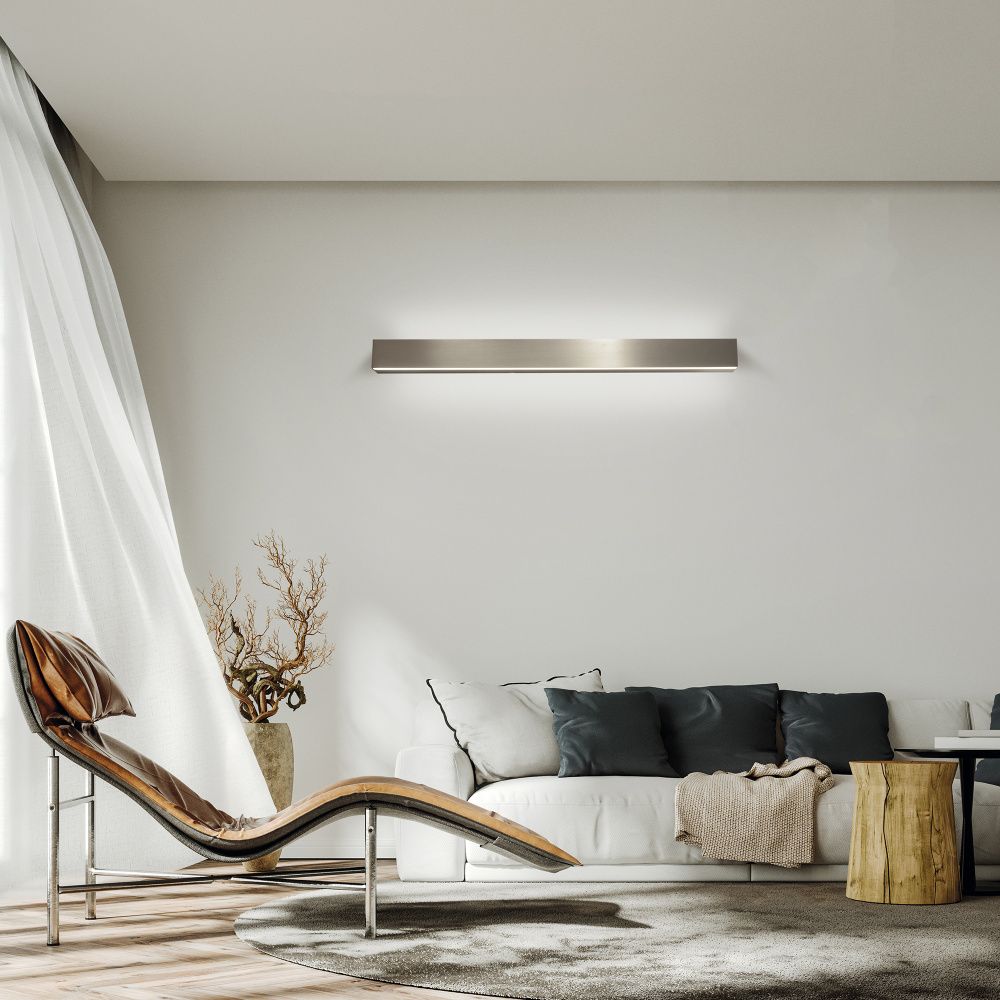 Бра 60,6*5*5-5 см, *LED*24W, 3000K, Mantra Elegance MAN9014, cерый металлик