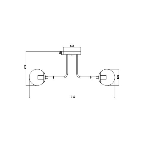 Потолочная люстра  71*27 см, 6*E14 хром Vele Luce Intenso VL1413L06