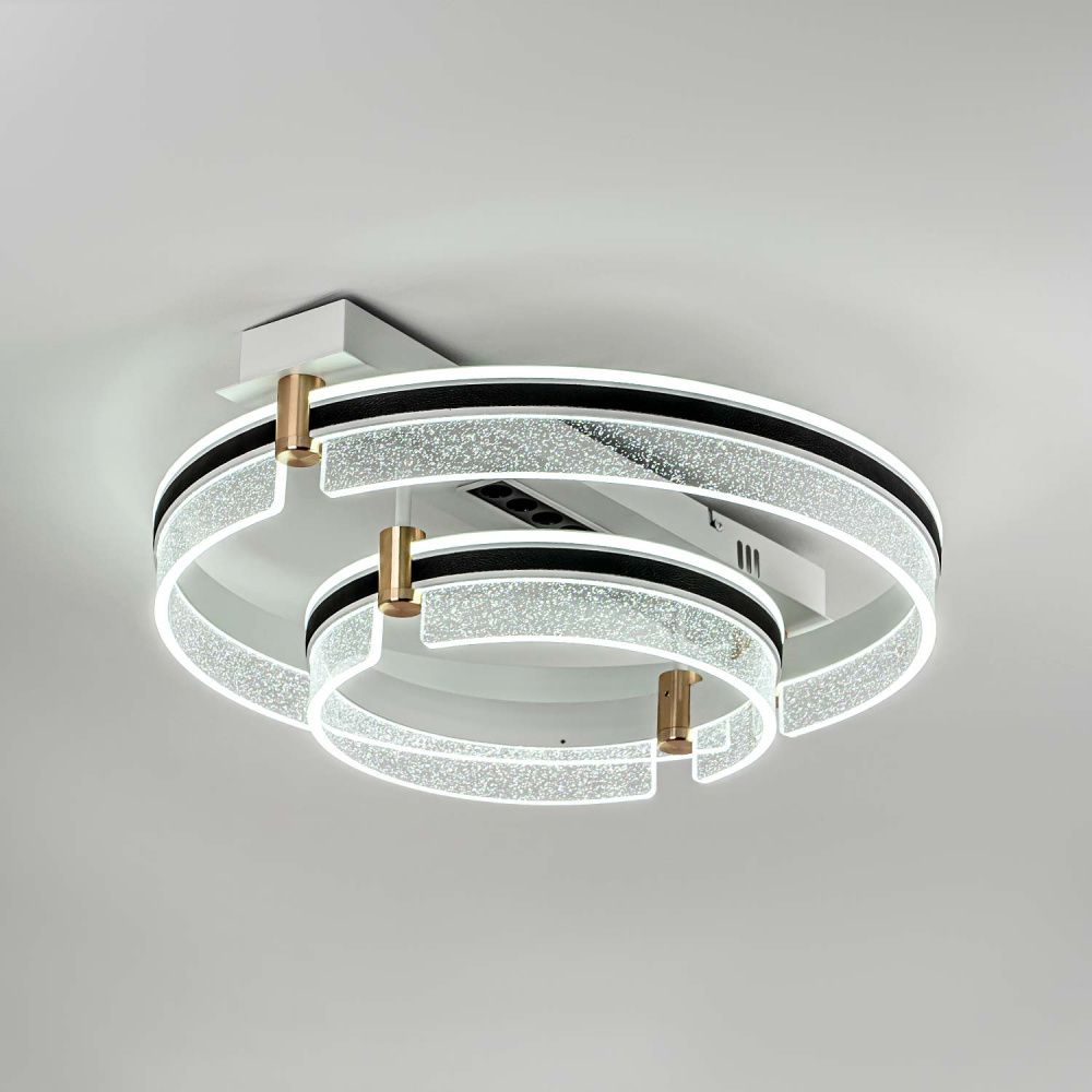 Потолочный светильник *50*20- см, *LED*107W, 3000-6000K, MODELIGHT  MDL.1057.530CL WH, Черный, Золото, Белый