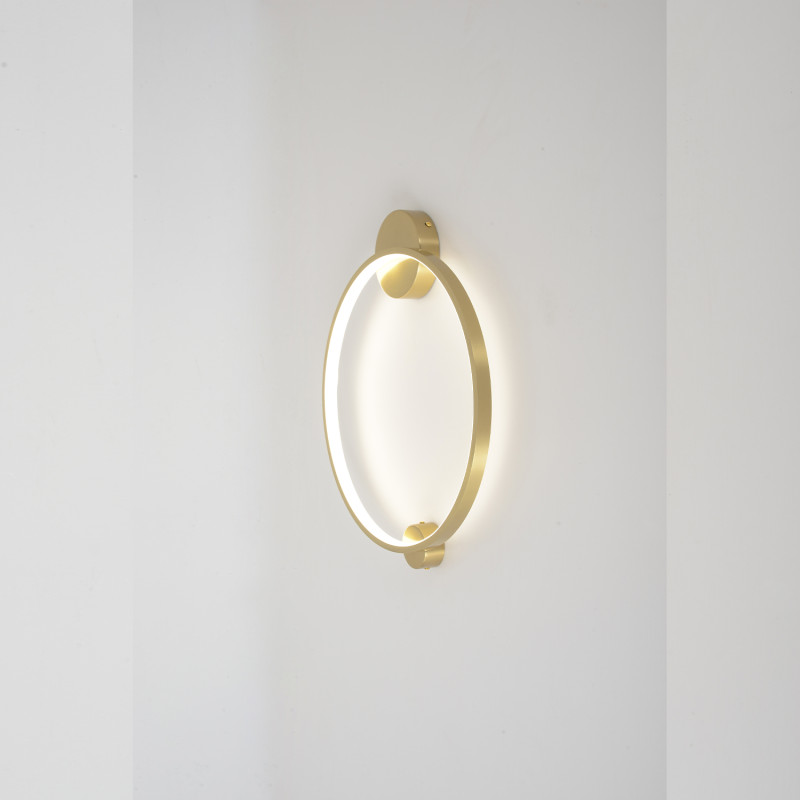 Настенный светильник 48 см, 18W, 3000-6000K, Crystal Lux REAL AP18W LED BRASS, латунь