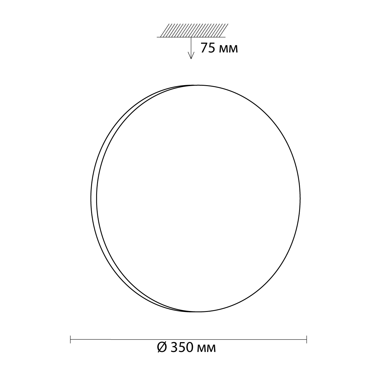 Светильник 35 см, 35W, 4000K Sonex Simple 3017/CL, белый