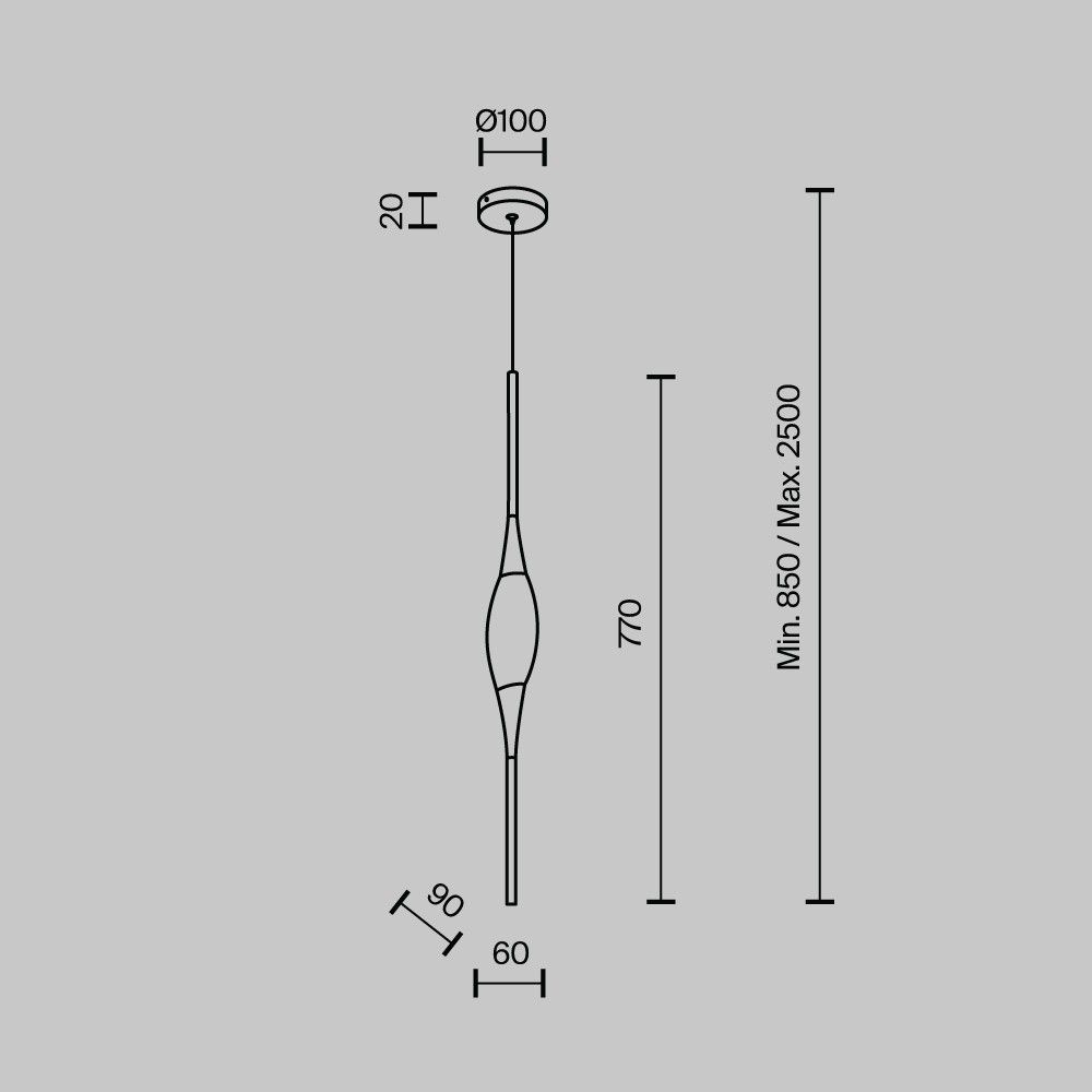 Подвесной светильник MODESTYLE MS.88921.1 GD
