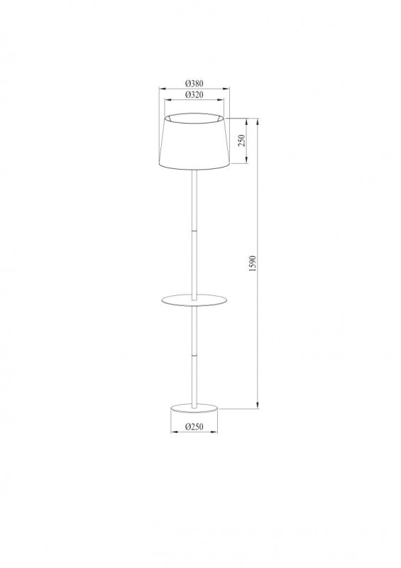 Торшер Arte Lamp Connor A2102PN-1WH, белый