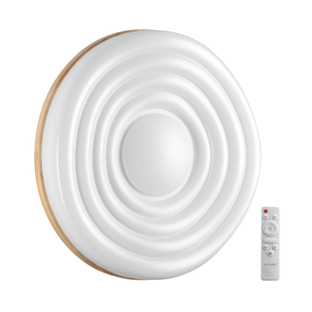 Светильник *47*8,5 см, LED 1*70W, 3000-6000 К, Sonex Fass Wood 7674/EL, белый/натуральное дерево