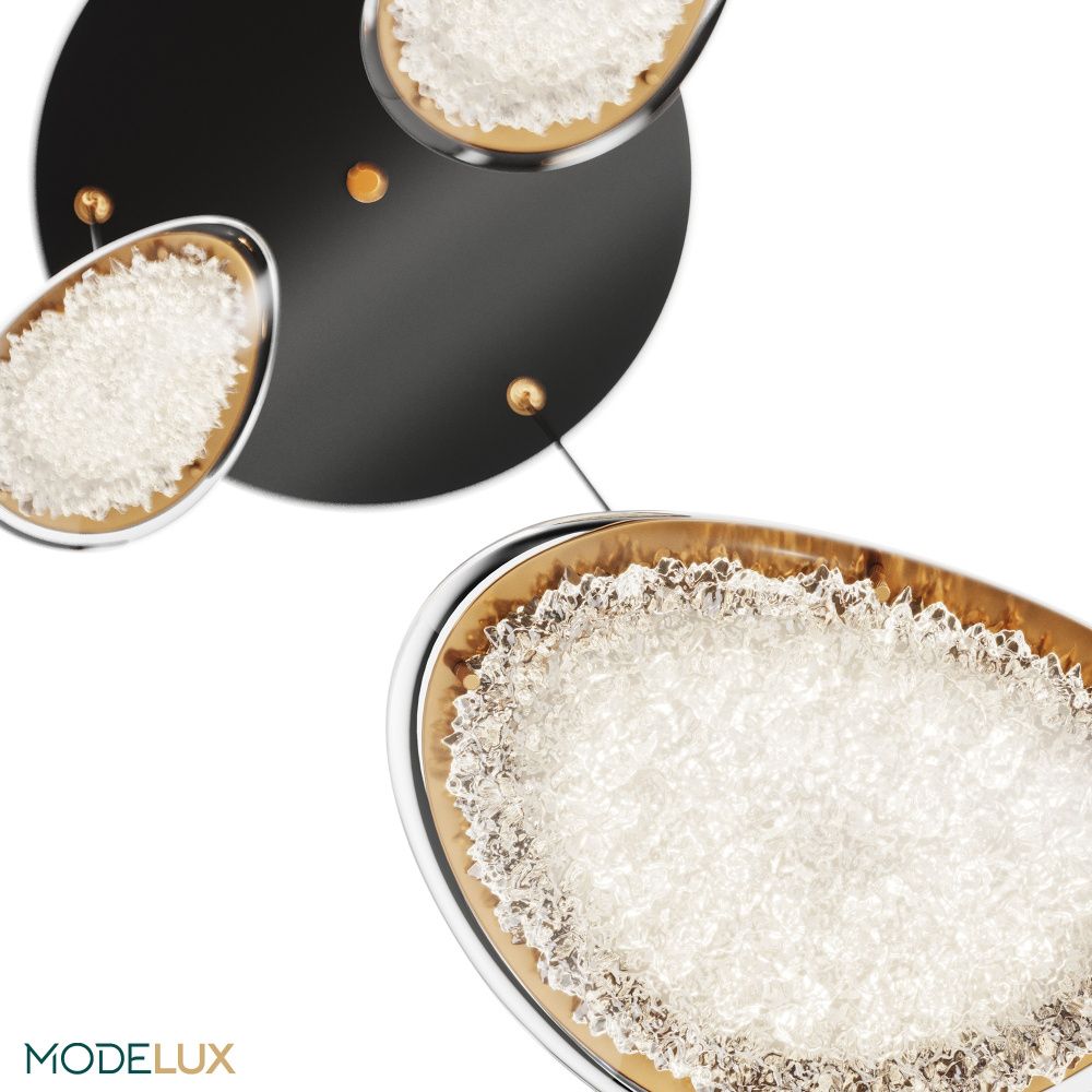 Подвесной светильник 33*33*195 см, LED 24W, 3000 / 6000K, Черный, Золото MODESTYLE MS.2326.3