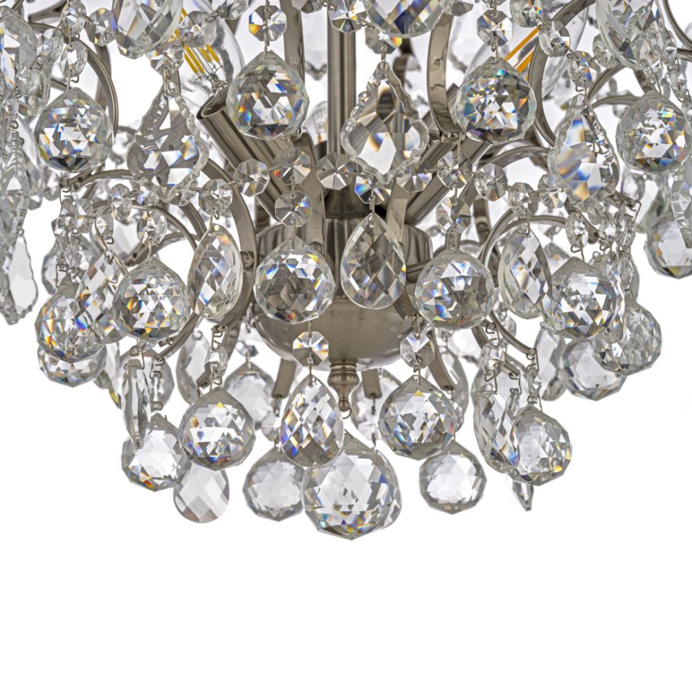 Люстра *42*48 см, 6*E14*40W, Dio D`arte Unico Nickel Unico E 1.12.42.600 N, Матовый никель