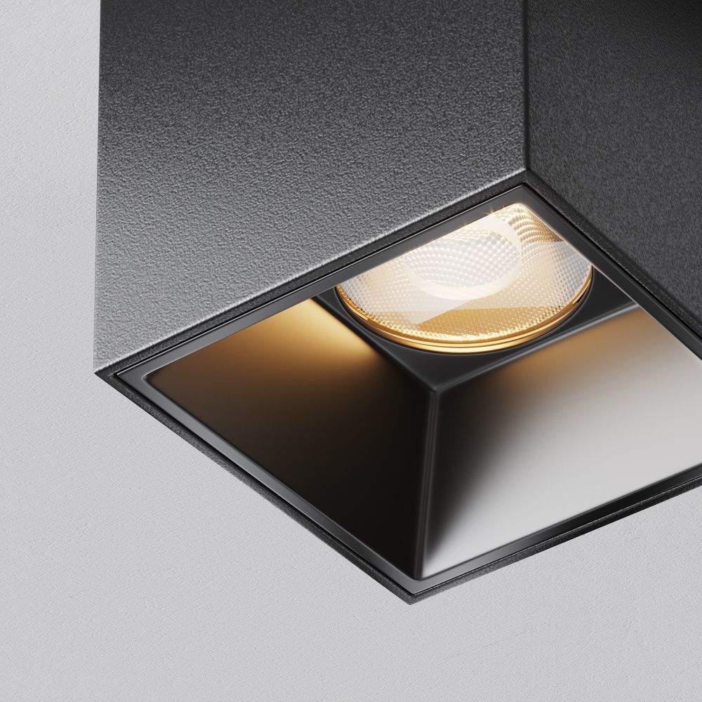 Светильник  C064CL-5W2.7K-SQ-B 5,3*5,3*-6 см, *LED*5W, K, Maytoni technical Alfa LED C064CL-5W2.7K-SQ-B, Черный