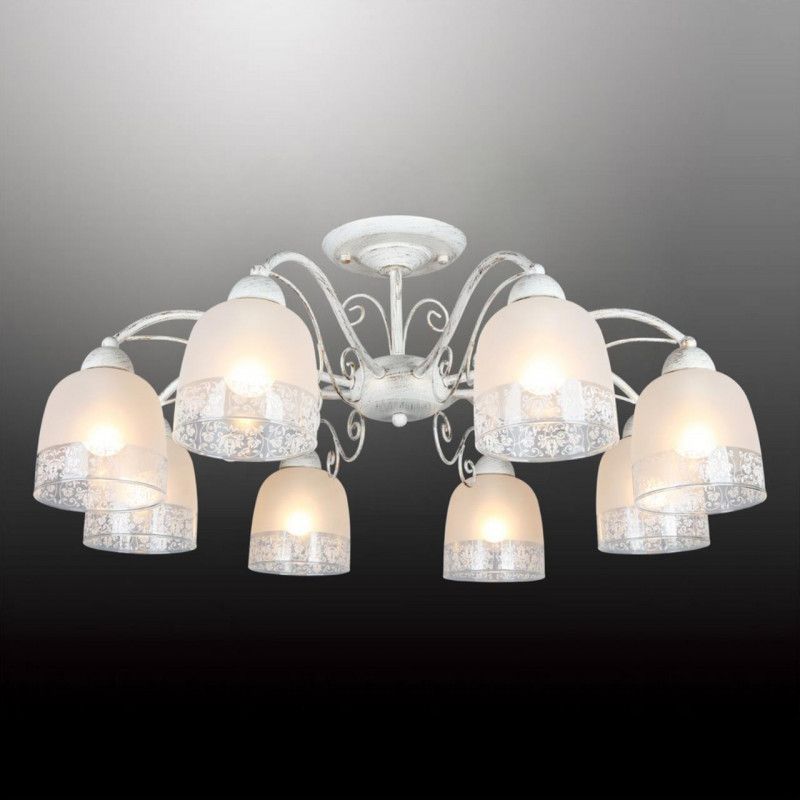Люстра 71*32 см, 8*E14, 40W, Omnilux Omnilux 549 OML-54907-08, бежевый