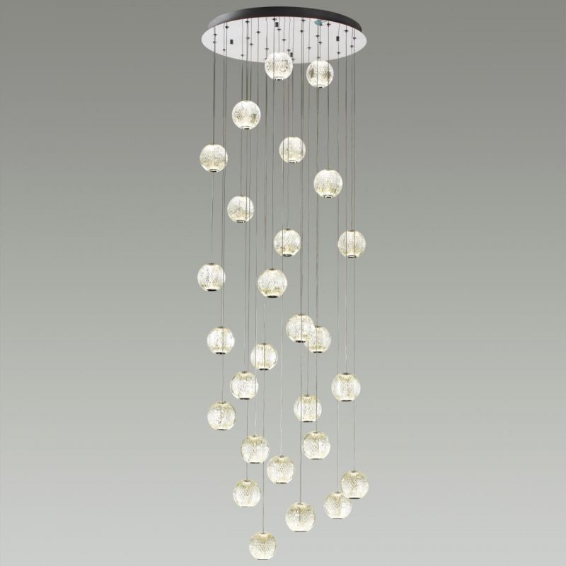 Светодиодный светильник 67 см, 120W, 4000K, Odeon Light CRYSTAL 5007/120L, хром