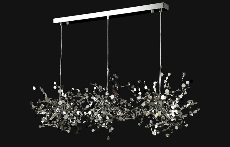 Светильник  120 см Crystal L ux GARDEN SP3х3 L1200 CHROME Хром