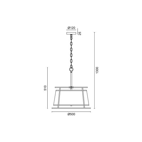 Подвесная люстра  50*130 см, 5*E14 хром Vele Luce Linda VL4243P05