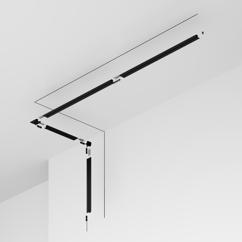 Шинопровод встраиваемый 100*5*1,5 см, Maytoni Technical  Busbar trunkings Levity TRX184-131B черный