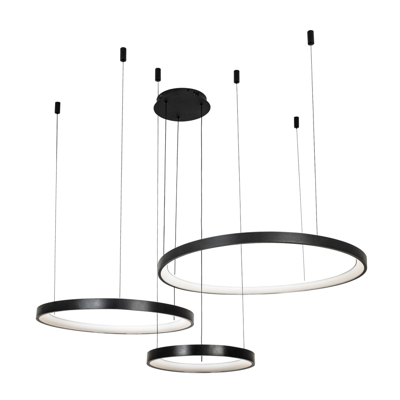 Подвесной светильник 110*80*150 см, LED 110W, 3000 / 6000K, Черный LED4U L8806-800-580-380