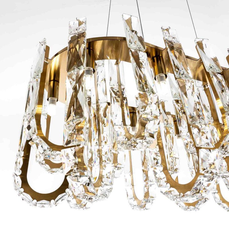 Подвесная люстра 32*80*70/140 см, 12xG9 MODELUX ML.6621.12 BS латунь