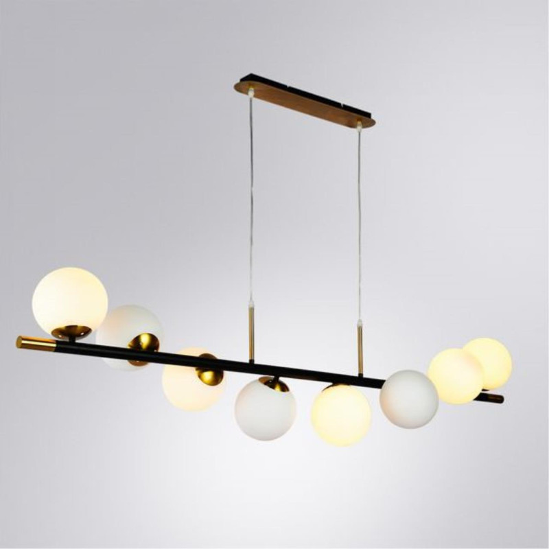 Подвесной светильник 150*34 см, 8*E14 черный Arte Lamp Alcor A2224SP-8BK