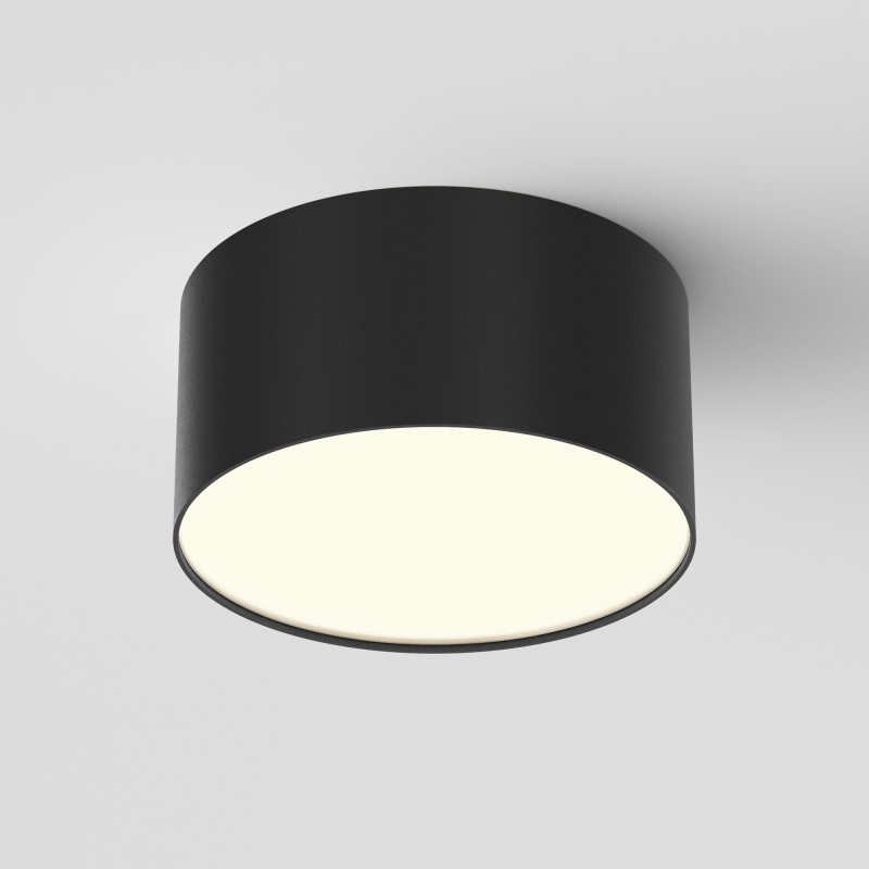 Накладной светильник 12*12*6 см, LED, 12W, 3000К, Maytoni Technical Zon C032CL-12W3K-RD-B черный