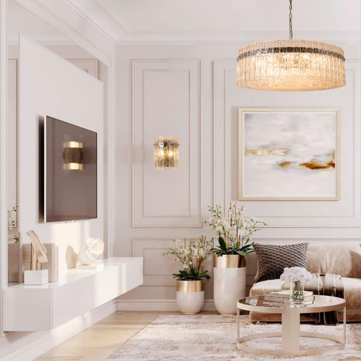 Подвесной светильник 60*30 см, 12*E14 LOFT IT Nevada французское золото 10297/600 French gold