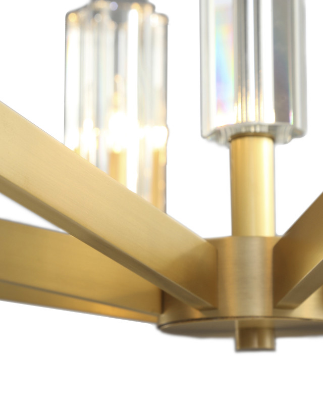 Подвесная люстра 60*97 см, 6*E14, 240W, Moderli Brass V11074-6P латунный
