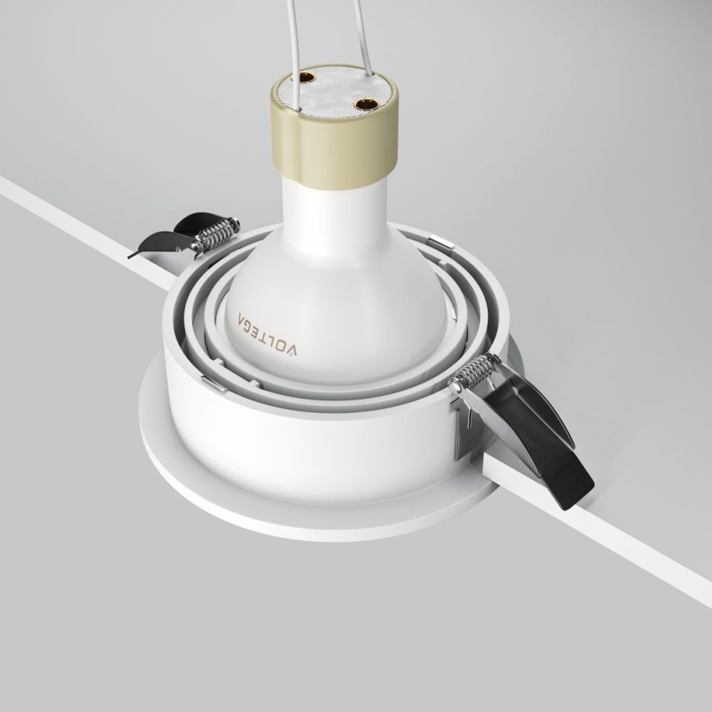 Встраиваемый светильник 8,5 см, Maytoni Atom DL113-GU10-01-RD-W, белый, вр 7,5 см