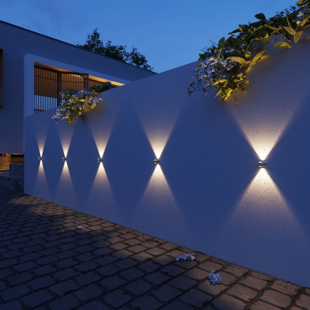 Уличный настенный светильник со светодиодами 4 см, 2W, 4000K, Elektrostandard Lenses 35191/W, черный