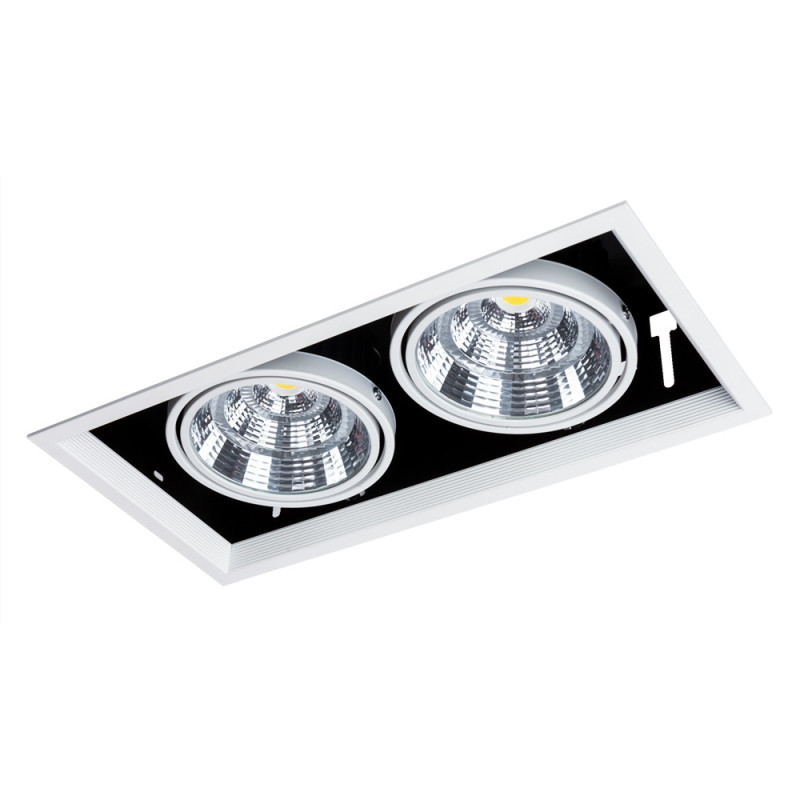 Светодиодный светильник 37 см, 50W, 4000K, Arte Lamp Merga A8450PL-2WH, белый-черный