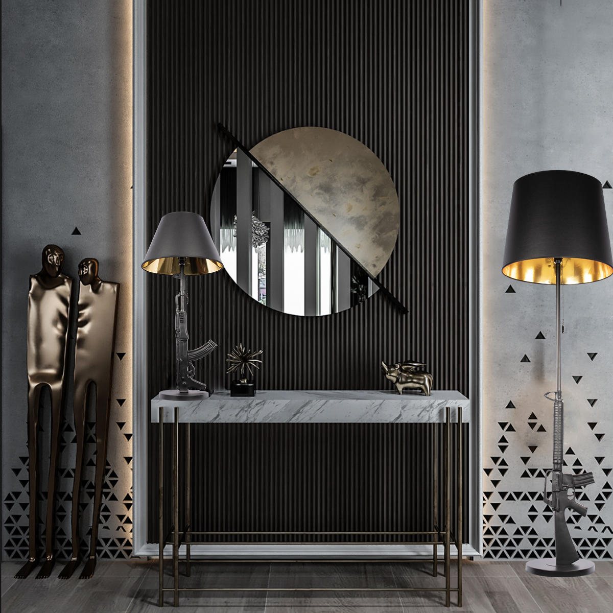 Торшер 168 см, Loft It  Arsenal 10136/F Dark grey, черный