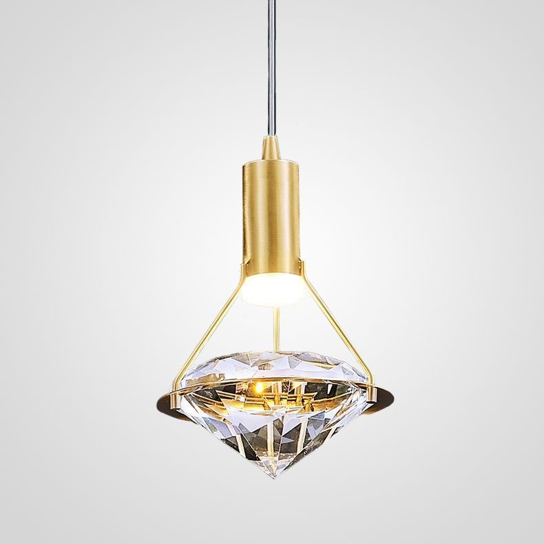 Подвесной светильник GLASGOW brass 10*10*150 см, 1*LED*3W, ImperiumLoft glasgow01, Латунь