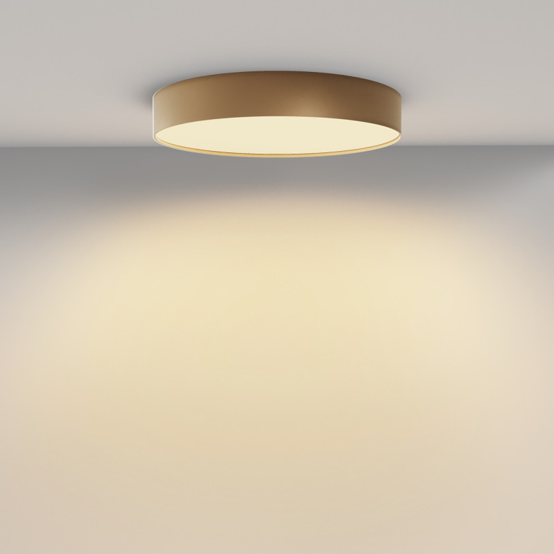 Накладной светильник 40*40*6 см,  LED, 45W, 3000К, Maytoni Technical Zon C032CL-45W2.7K-RD-MG золото матовое
