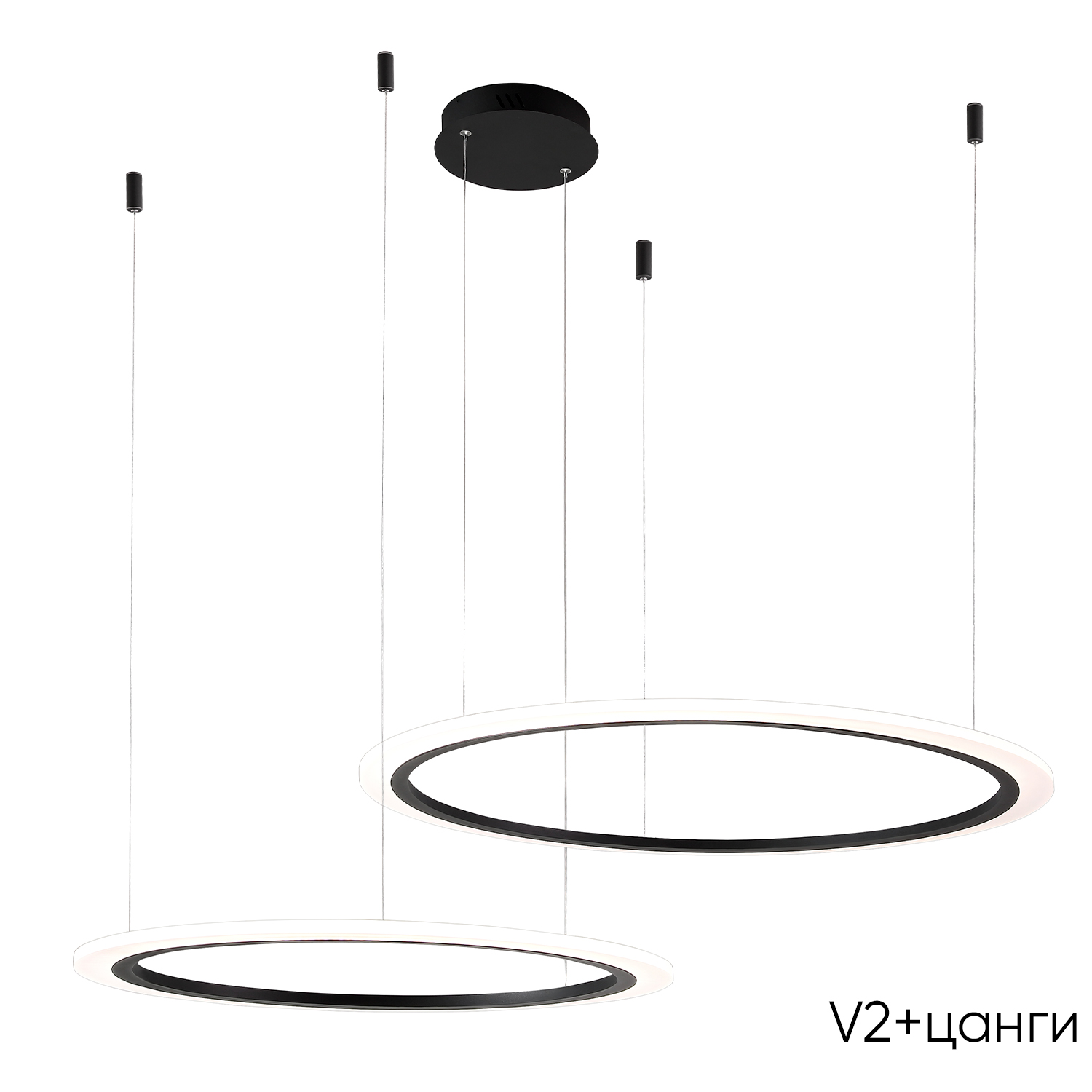 Люстра 120 см LED 53W 3000-6300K Crystal Lux MANZANA SP53W LED BLACK черный