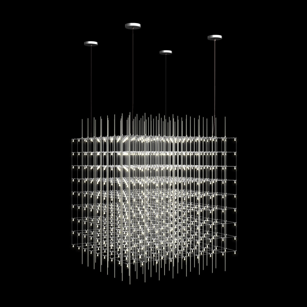 Подвесной светильник 80*80*80 см, 180*LED*0,7W 3000K LOFT IT Maze 10348/800 хром