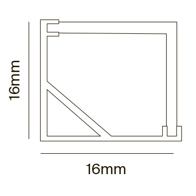 Алюминиевый профиль  Накладной 2000*16*16 мм Maytoni Technical Led Strip ALM009S-2M Серебро, цена за штуку