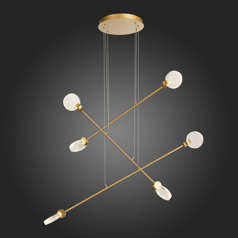 Светильник подвесной 120*30 см, 18W 3000K ST LUCE Montecelio SL6104.203.06 Золотистый
