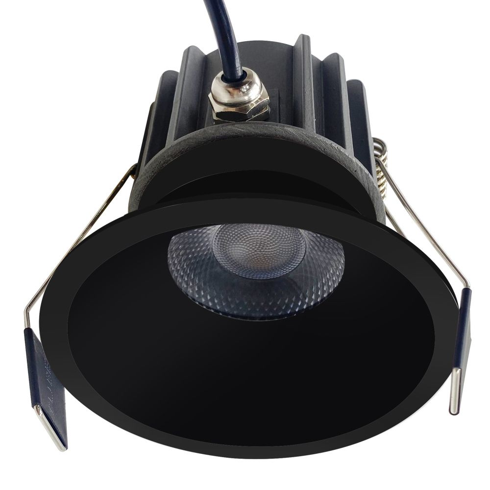 Светильник встраиваемый 8,5*7,6 см, вр 7,5 см, *LED*12W, 2700 / 4000 / 5000K, Mantra Rombok MAN8767, черный