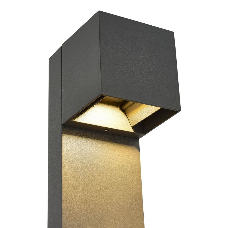 Садово-парковый светильник 15,8*13,9*80 см, *LED*12W, 3000K, ST-Luce BRIK SL9513.705.01, серый